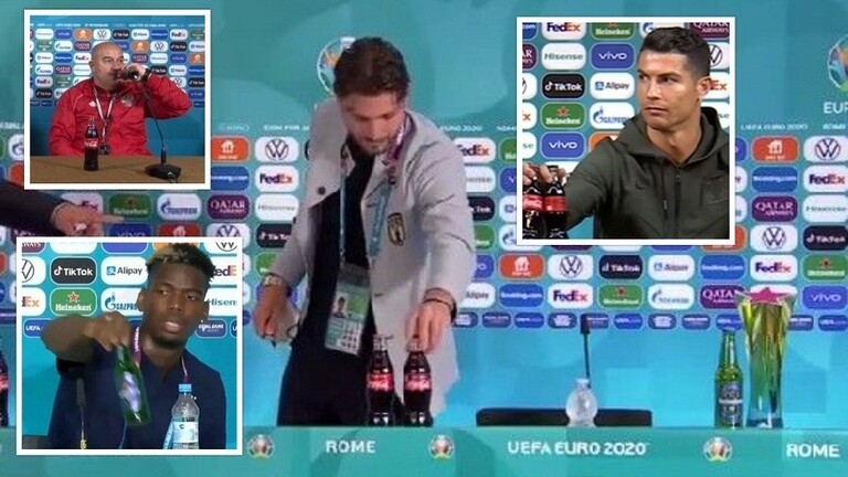 يورو 2020 .. يويفا يرد على حركات اللاعبين بـ إزاحة المشروبات