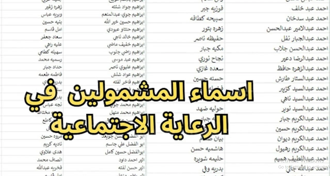 مظلتي اسماء المشمولين بالرعاية الاجتماعية الوجبة الأخيرة 2025 عبر spa.gov.iq