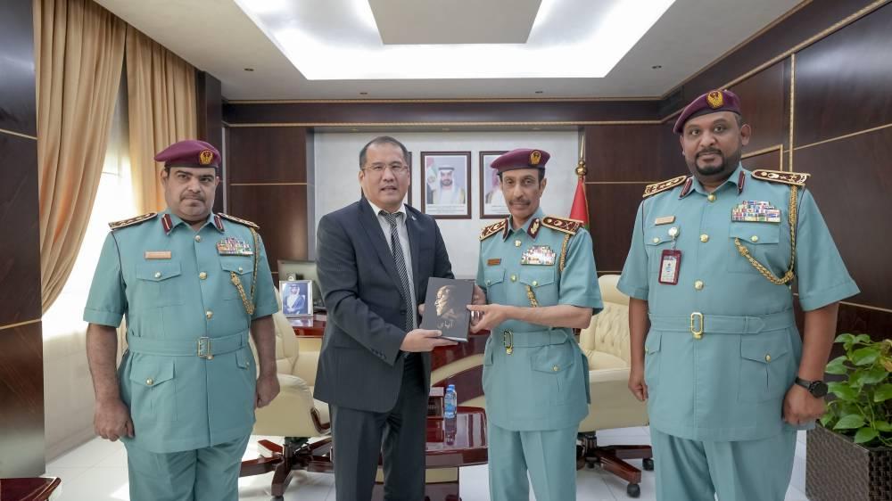 شرطة عجمان تبحث التعاون مع كازاخستان