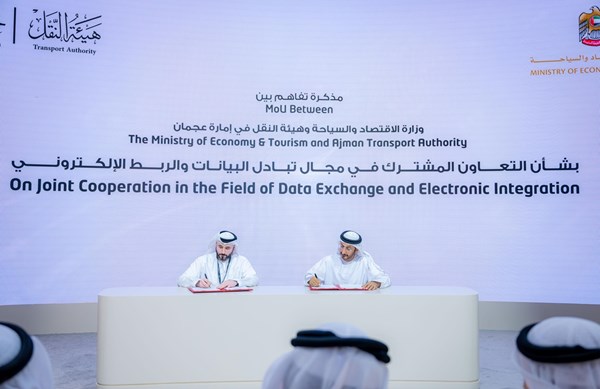 ِ«نقل عجمان» توقع اتفاقية مع «الاقتصاد والسياحة» لتعزيز التعاون بمجال تبادل البيانات