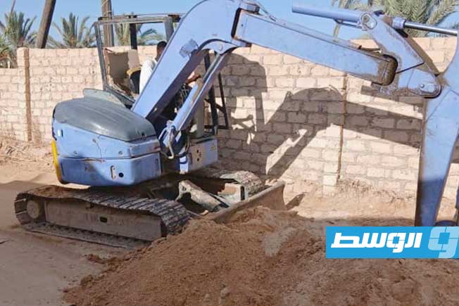 انطلاق أعمال شبكات المياه في المطرد غرب الزاوية