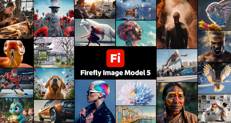 أدوبي تطلق Firefly Image 5 لإنشاء الصور بالذكاء الاصطناعي مع قائمة ميزات متقدمة