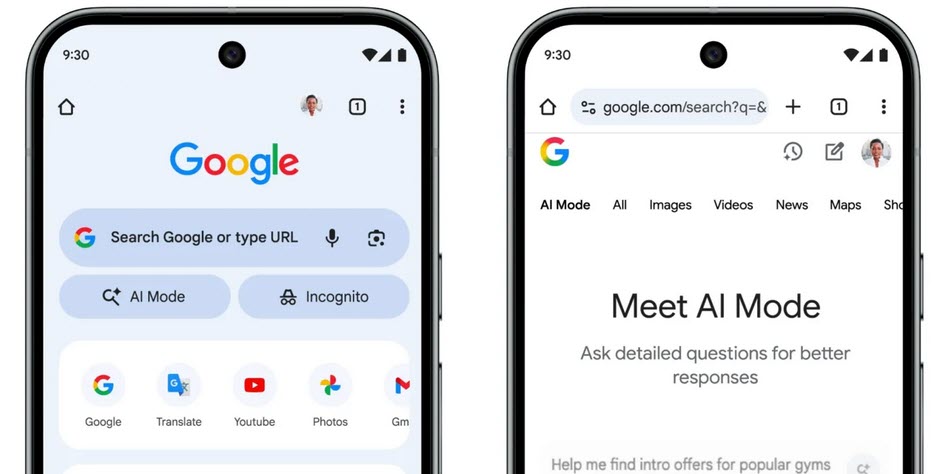 قوقل توسع وضع الذكاء الاصطناعي في متصفح Chrome ليصل إلى أندرويد و iOS مع مهام الحجز الآلي 