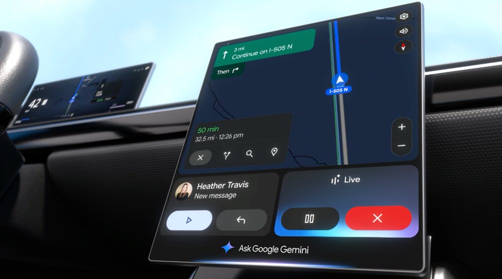 جيميناي يبدأ رسميًا بالوصول إلى Android Auto بدلًا من Google Assistant