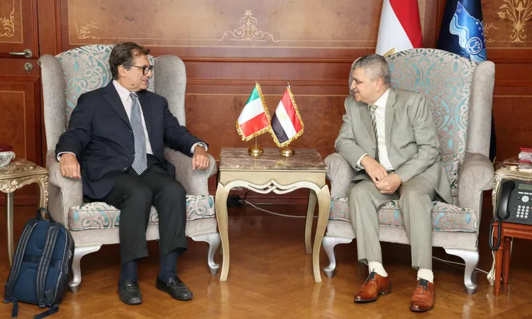 الفريق أسامة ربيع يلتقي المبعوث الإيطالي لمشروع الممر الاقتصادي الهند _ الشرق الأوسط _ أوروبا “IMEC” لبحث التعاون المشترك