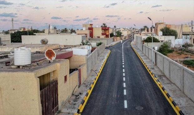 اكتمال رصف طريق مسجد الشط في جنزور