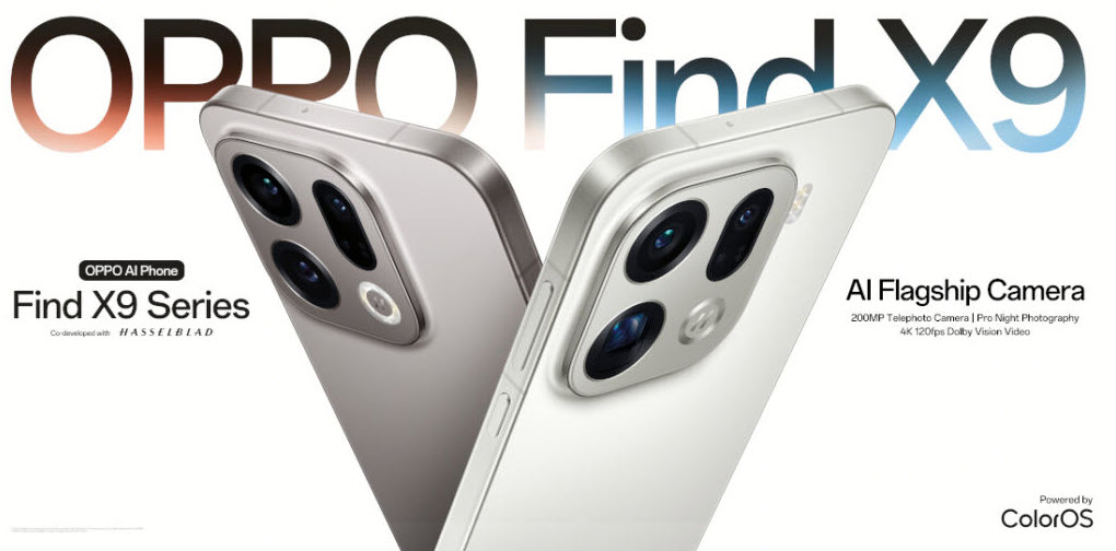 أوبو تطلق سلسلة هواتف Oppo Find X9 بواجهة ColorOS 16 عالميًا