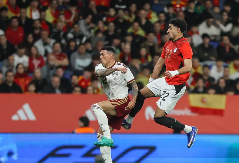 ستاد الاهلي :  إسبانيا ضد مصر.. العارضة تمنع عمر مرموش من تسجيل الهدف الأول “فيديو”