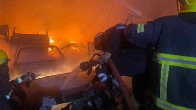 خسائر بالملايين في حريق المرج