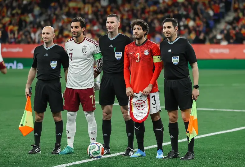 ستاد الاهلي :  تقييمات لاعبي منتخب مصر بعد التعادل مع إسبانيا وديًا استعدادًا لكأس العالم 2026