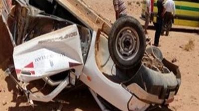 إصابة 15 عاملًا في انقلاب ربع نقل على الدائري الأوسطي بالجيزة