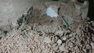 انهيار ضريح بقرية دنشواي في المنوفية وتحرك فوري لرفع أثار الهدم