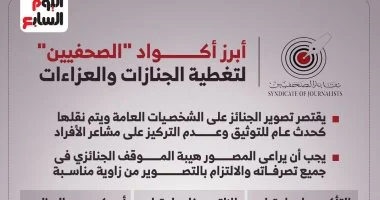 تعرف على أكواد الصحفيين لتغطية الجنازات والعزاءات.. إنفوجراف