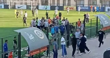 اعتراضات على محمود وفا وتشابك بالأيدى في لقاء مسار وبروكسي.. فيديو