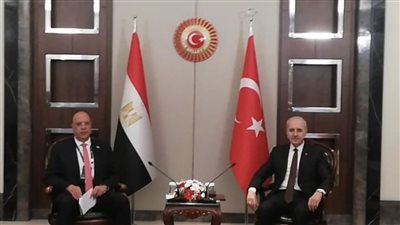 المستشار هشام بدوي رئيس مجلس النواب يلتقي رئيس الجمعية الوطنية التركية