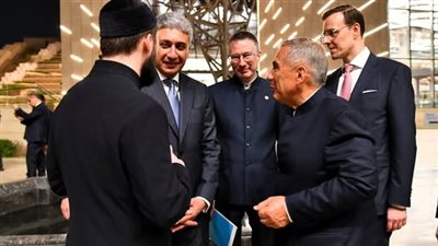 وزير السياحة يستقبل رئيس جمهورية تتارستان ويصحبه في جولته بالمتحف المصري الكبير