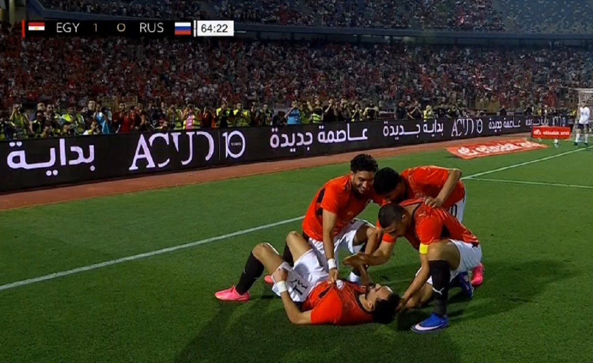 ملخص أهداف اللقاء الودي بين منتخب مصر وروسيا