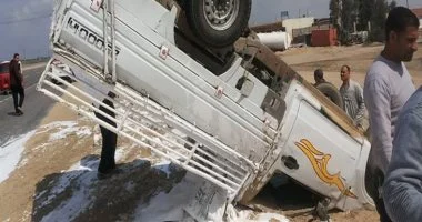إصابة 24 شخصا إثر انقلاب سيارة عمالة زراعية بصحراوى وادى النطرون