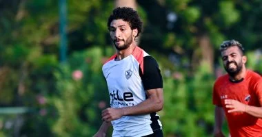 عمرو ناصر يعود للتدريبات الجماعية مع الزمالك بعد التعافي من الإصابة