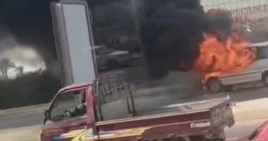 حريق سيارة في جراج بالمنصورة والدفاع المدني يتدخل للسيطرة على الحادث