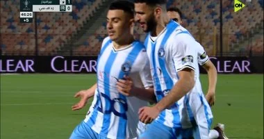 كريم حافظ يسجل الهدف الافتتاحي لبيراميدز ضد الزمالك