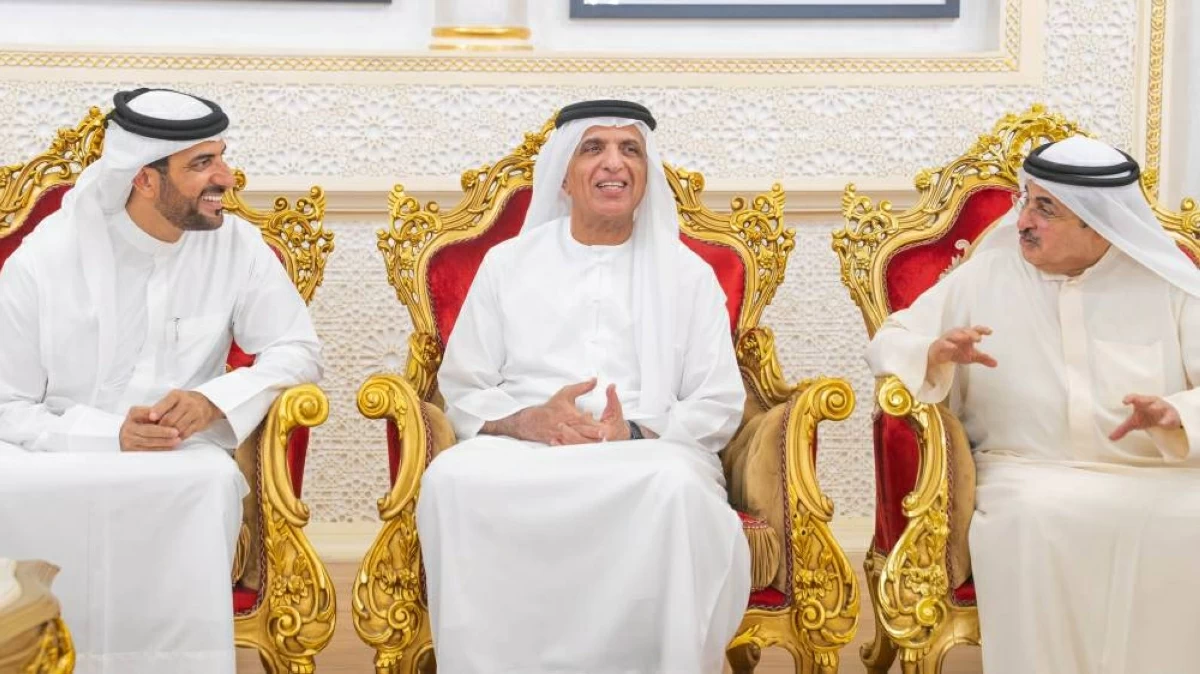 سعود بن صقر يشارك في مراسم عقد قران سالم القاسمي
