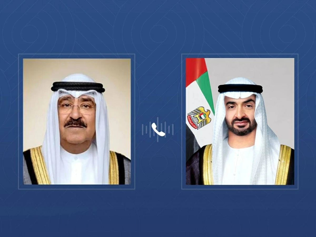 محمد بن زايد وأمير الكويت يتبادلان التهاني بمناسبة عيد الأضحى المبارك