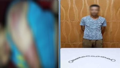 ضبط عاطل اعتدى على نجل شقيقه بسلسلة حديدية لتأديبه بالحوامدية