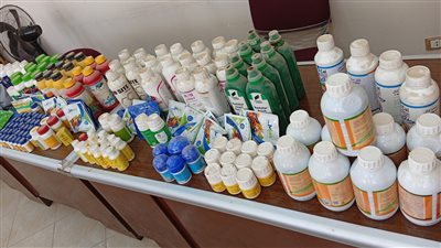 ضبط 200 عبوة أسمدة ومبيدات منتهية الصلاحية خلال حملة تموينية بأبوصوير
