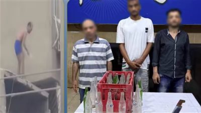 سقوط المتهم بإلقاء الحجارة والزجاجات على المارة من أعلى منزل بدار السلام