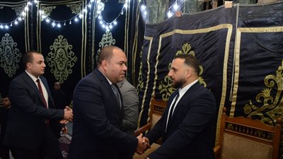 النائب أحمد عصام رئيس برلمانية المؤتمر والنائب سعيد الوسيمي يقدمان واجب العزاء في وفاة الزميل الصحفي مصطفى الشربيني مسؤول ملف البرلمان بموقع تحيا مصر