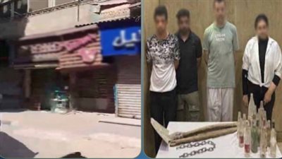 ضبط المتهمين بالتشاجر بالزجاجات الفارغة في حلوان