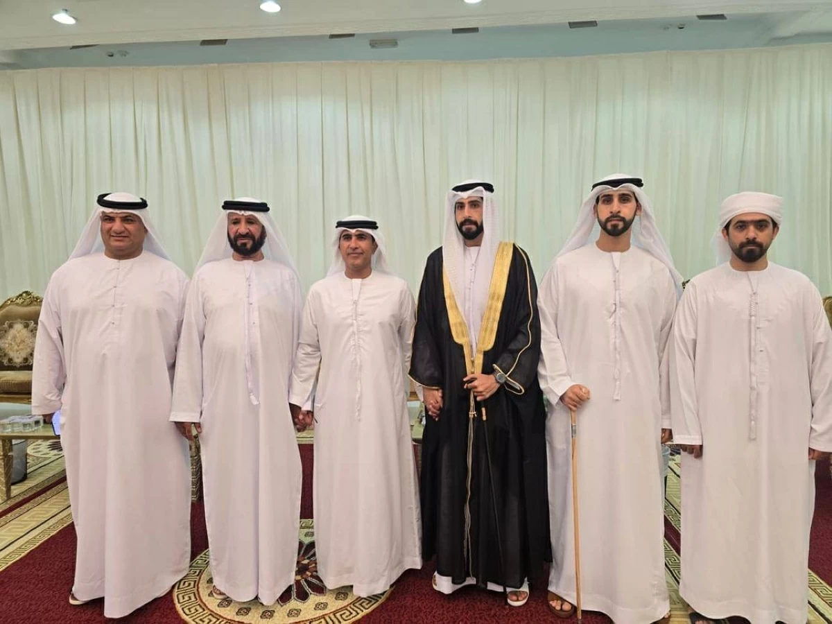 سالم بن سلطان يحضر أفراح المزروعي في رأس الخيمة