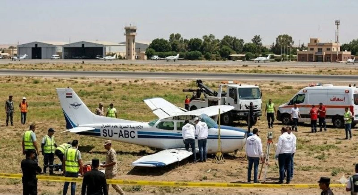 مصر.. فتح تحقيق عاجل في تحطم طائرة تدريب ووفاة طيار وإصابة متدربة