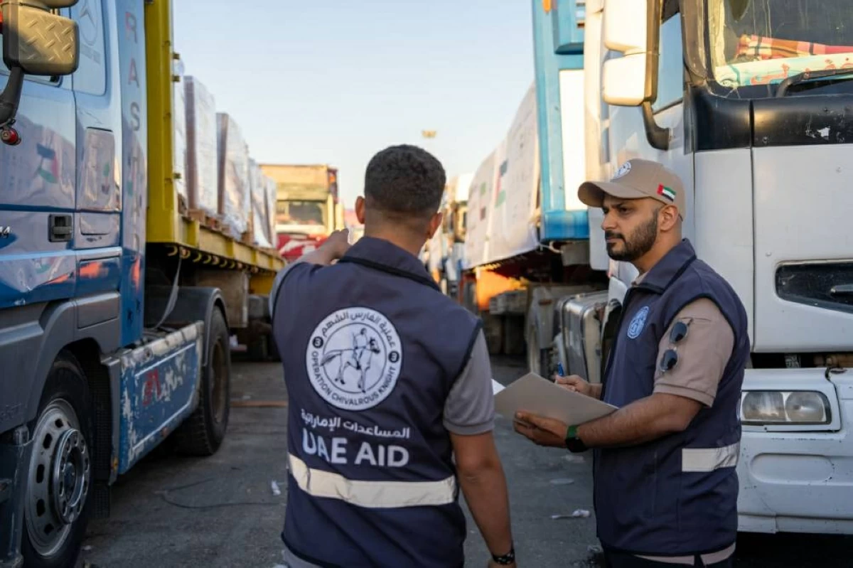 الإمارات تغيث غزة بـ 3 قوافل تحمل 544 طن مواد إغاثية