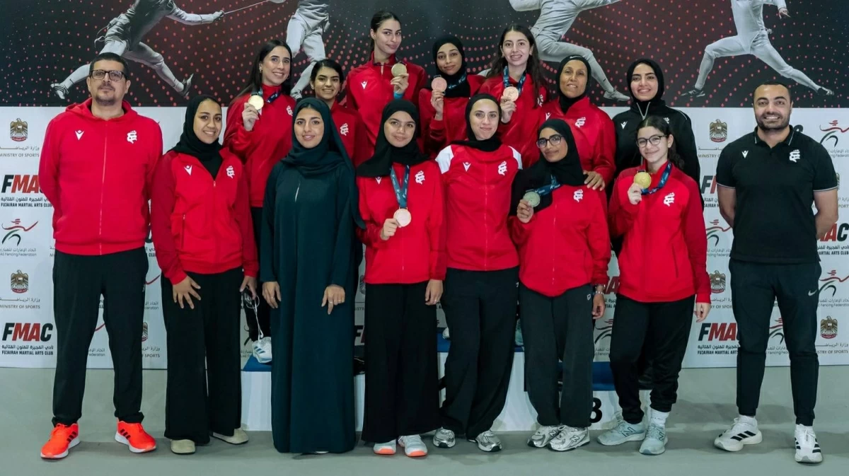 الشارقة الرياضي للمرأة يحصد 37 ميدالية ببطولة الفجيرة للمبارزة