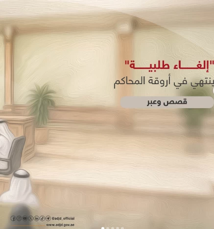 «قضاء أبوظبي» تبث قصة إلغاء طلبية ينتهي في أروقة المحاكم