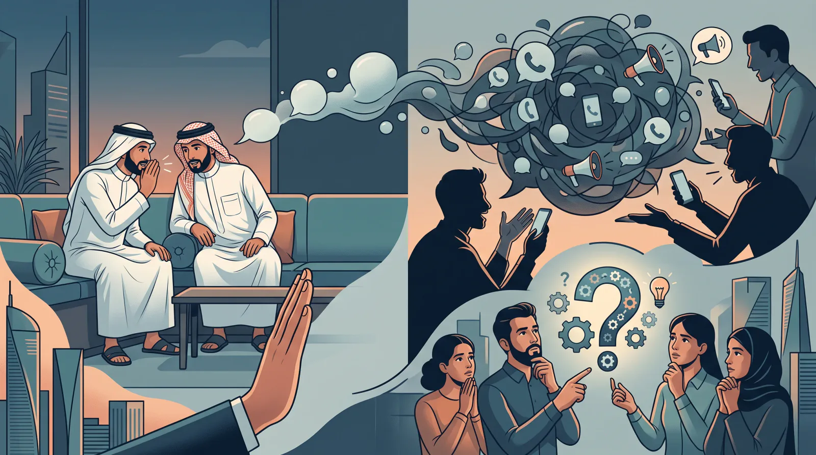 شائعة تبدأ بـ«والله سمعت» تنتهي حقيقة في عقول الناس