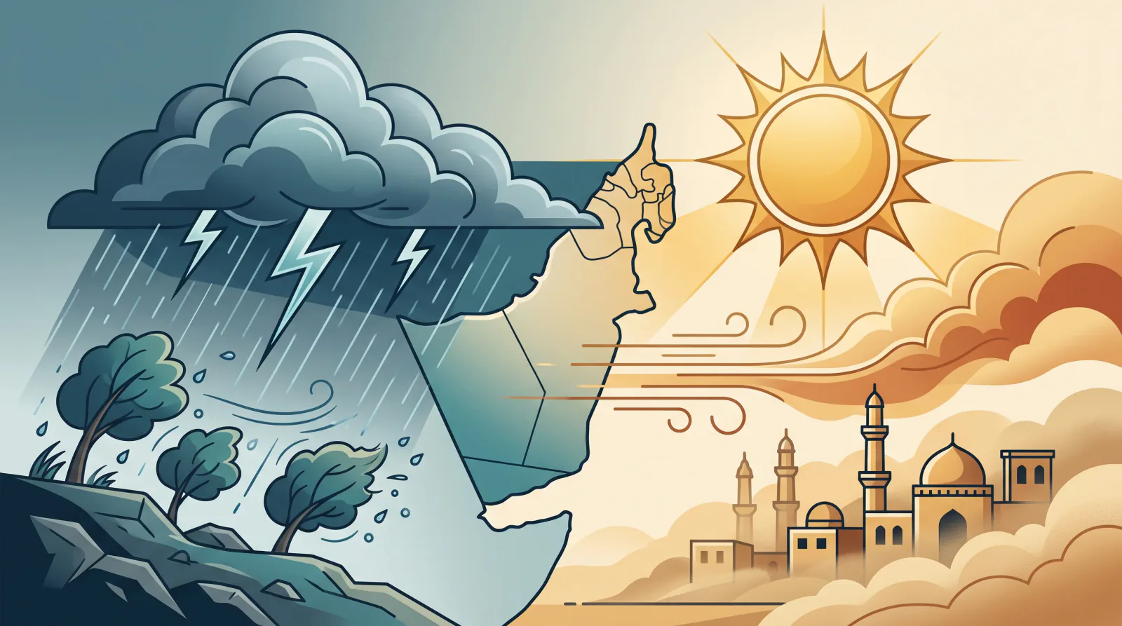 “الأرصاد” يحذّر من سحب رعدية ممطرة ورياح نشطة على عدة مناطق اليوم