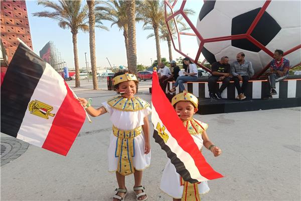 شاهد| الجماهير المصرية كاملة العدد.. الفان زون يمتلئ عن أخره لمتابعة مباراة مصر وأستراليا