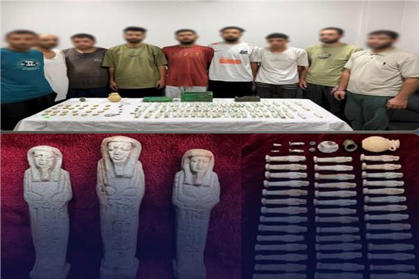 تفاصيل القبض على عصابة خطيرة للتنقيب عن الآثار في 3 محافظات 