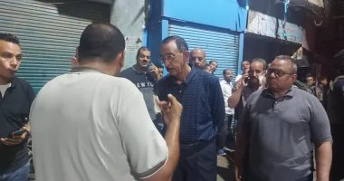محافظ سوهاج ومدير الأمن يتفقدان موقع انهيار جزئى لمنزل