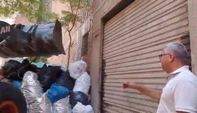 إخلاء وغلق وإزالة مخازن الفرز والخردة في شارعين بالطالبية