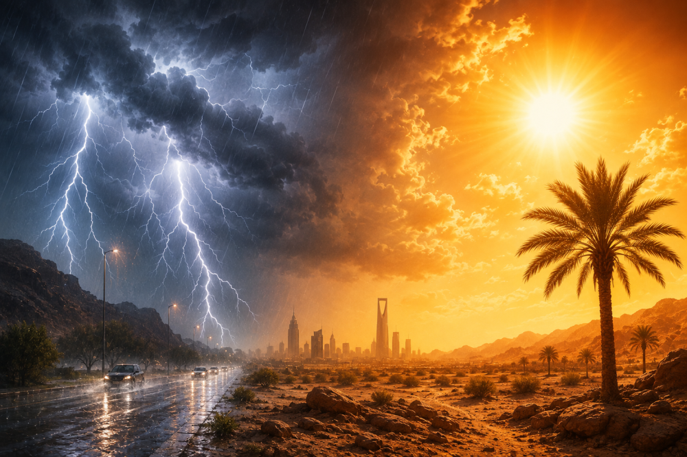 طقس الثلاثاء.. استمرار الأمطار الرعدية ودرجات الحرارة المرتفعة
