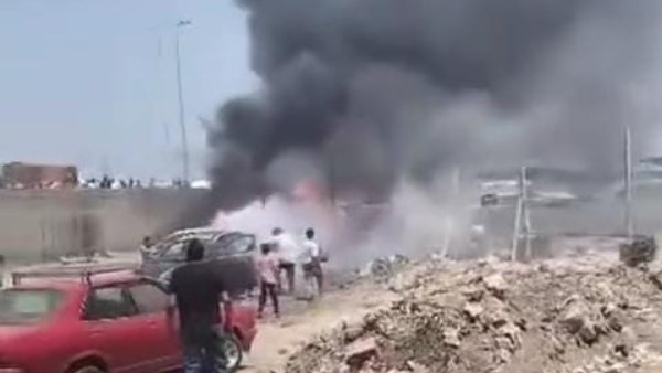 النيران التهمت 4 سيارات .. تفاصيل حريق جراج في شبرا الخيمة