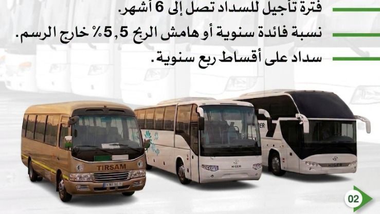 البنك الوطني الجزائري يطلق عرضًا لتمويل تجديد الحافلات