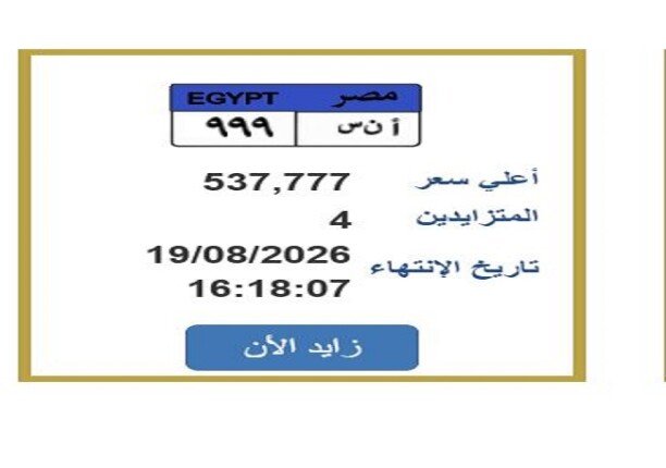 سعرها تخطى 500 ألف جنيه.. مزايدة نارية على لوحة سيارة مميزة| اعرف الخطوات – الأسبوع