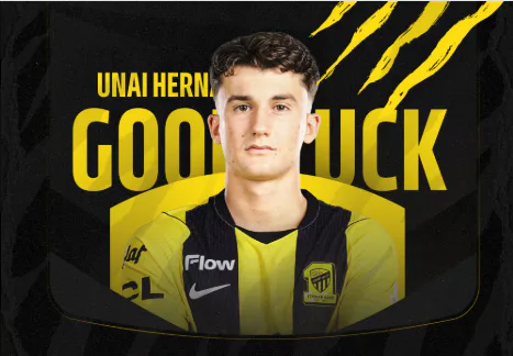 الاتحاد يعير الإسباني أوناي هيرنانديز إلى جيرونا حتى 2027